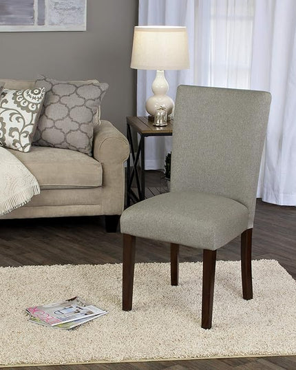 HomePop Classic Parsons Dining Chairs, Single Pack, Ash Gray - LeafyLoom