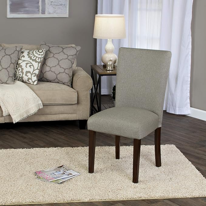 HomePop Classic Parsons Dining Chairs, Single Pack, Ash Gray - LeafyLoom