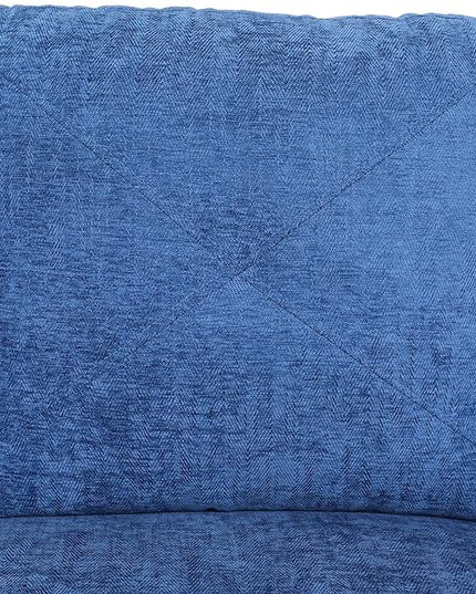 L-Shaped Sectional Couches with 66.5'' Chaise Lounge & Storage Ottoman Modular Room Sofas for Home Office Apartment, Large Living Furniture, 97'' Left Hand Facing, Blue Linen - LeafyLoom