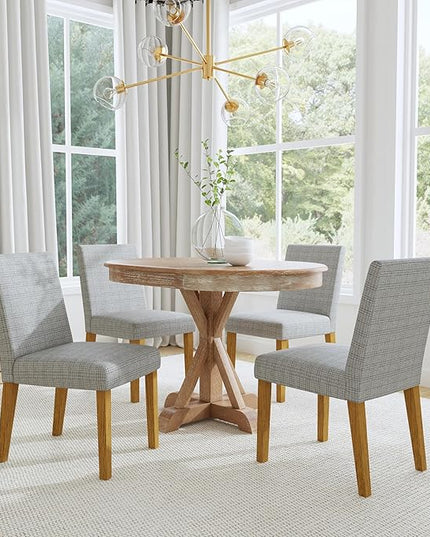 HomePop Classic Upholstered Parsons Dining Chairs, Single Pack, Gray - LeafyLoom