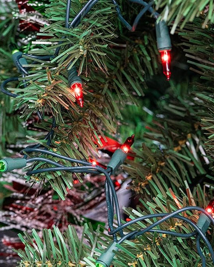 Dazzle Bright 2 Pack Total 132FT 400LED Red and Green Christmas Solar String Outdoor Lights, Solar Powered with 8 Modes Waterproof Fairy Lights for Bedroom Patio Garden Tree Party Yard Decoration DazzleBright