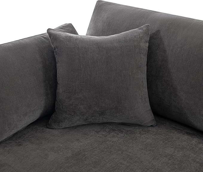 100.4" Modern Large U-Shape Modular Sectional Sofa with Removable Ottomans, Flexible Combination 6-Seater Upholstered Couch for Living Room Apartment Office, Gray, 100.4 Inch - LeafyLoom