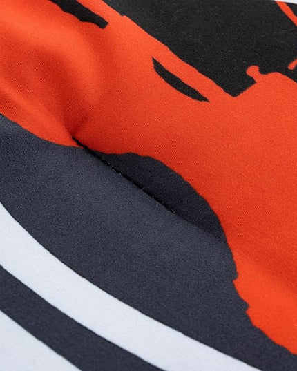 Btargot Colorful Camouflage Graffiti Style Comforter Set, 3 Piece Headphone Hip Hop Boy Line Pattern Bedding Set for Kids Boys Grils Teen, Twin Red - LeafyLoom