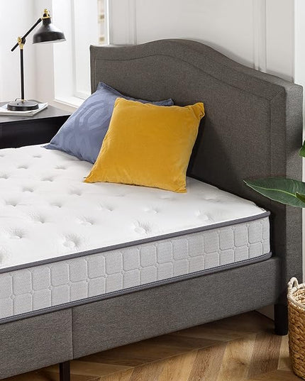 ZINUS 8 Inch Comfort Support Cooling Gel Hybrid Mattress, Queen, Tight Top Innerspring Mattress, Motion Isolating Pocket Springs, Mattress in A Box - LeafyLoom
