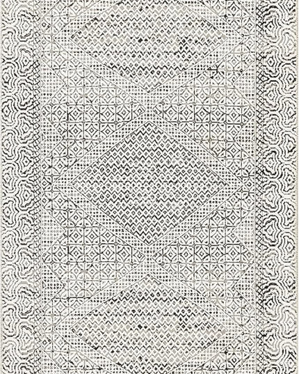 nuLOOM Abstract Tribal Machine Washable Ultra Thin Runner Rug, 2' 6" x 6', Grey - LeafyLoom