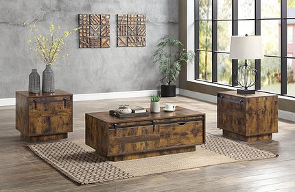 NicBex Coffee Table Faux Marble Coffee Table with Storage Rectangle Center Tables with Drawers Dining Table for Living Room, Dining Room, Office, and Bedroom,47" W, Rustic Oak - LeafyLoom