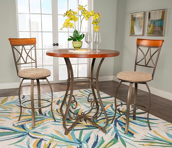 Powell 3-Pc. Hamilton Pub Set, Medium Cherry - LeafyLoom