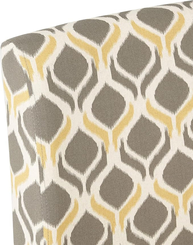 Christopher Knight Home Kassi Fabric Dining Chair, Yellow / Gray - LeafyLoom