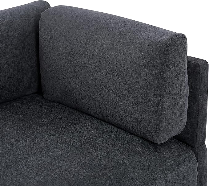 Convertible L-Shaped Sofa with Reversible Chaise, Ottoman & 2 Pillows, Oversized 4 Seat Upholstered Modular Sectional Couch Set w/Extra Deep Seats for Living Room Furniture, Apartment, Office - LeafyLoom