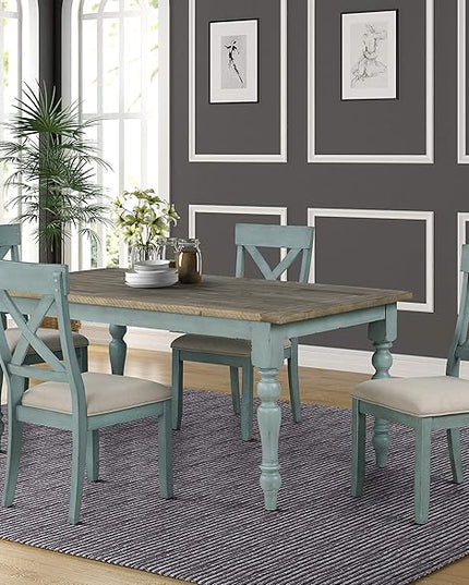 NicBex Haerin-SD-00174-LWJ Dining Chairs, 23.5"x18.3"x38.8", Blue - LeafyLoom