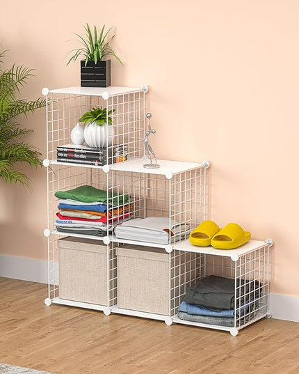 TUMUCUTE Closet Organizer,6-Cube Closet Organizers and Storage,Closet Cabinet Metal Shelf Rack Storage Shelves Bookshelf,Toy Organizers and Storage Bins - LeafyLoom