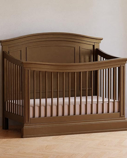 NAMESAKE Durham 4-in-1 Convertible Crib in Derby Brown, Greenguard Gold Certified - LeafyLoom