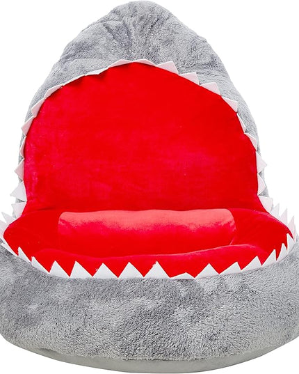 Trend Lab Shark Toddler Chair Plush Character Kids Chair Comfy Furniture Pillow Chair for Boys and Girls, 21 x 19 x 19 inches - LeafyLoom
