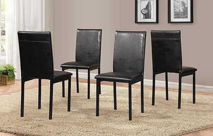 NicBex Haerin-SD-00347-LWJ Dining Chairs, 21.5"x17.5"x36", Black - LeafyLoom
