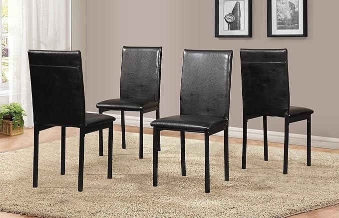 NicBex Haerin-SD-00347-LWJ Dining Chairs, 21.5"x17.5"x36", Black - LeafyLoom