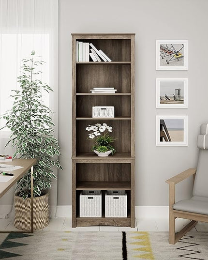 Prepac Prepac Home Office Tall 6-Shelf Bookcase - LeafyLoom