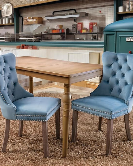NicBex Haerin-SD-00113-LWJ Dining Chairs, 25.5"x19.7"x37.4", Light Blue - LeafyLoom