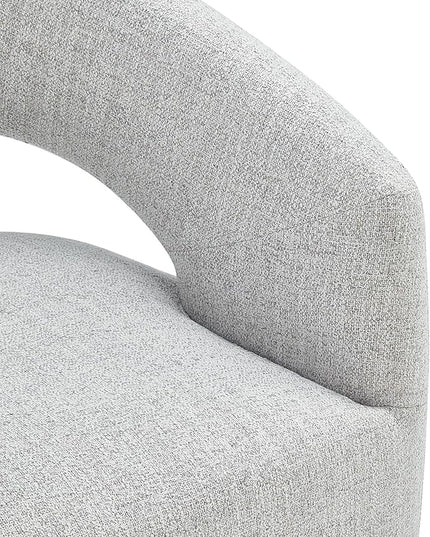 Dining Chairs with Casters Upholstered Modern Armchair with Rollers for Diningroom Bedroom Livingroom Reading Room, 32.25''H, Light Grey - LeafyLoom