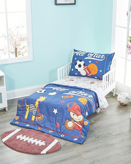Hand Tufted Football Bedroom or Bathroom Rug – 17.75x30 in; 100% Cotton Kids Bathroom Mat; Decorative Kids Area Rug - LeafyLoom