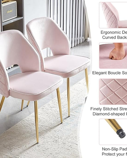 NicBex Haerin-SD-00327-LWJ Dining Chairs, 20.1"x24.2"x31.7", Pink - LeafyLoom