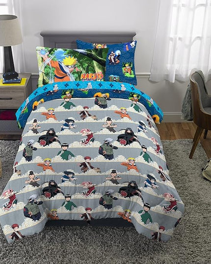 Naruto Anime Bedding Super Soft Comforter And Sheet Set With Sham, 5 Piece Twin Size, By Franco - LeafyLoom