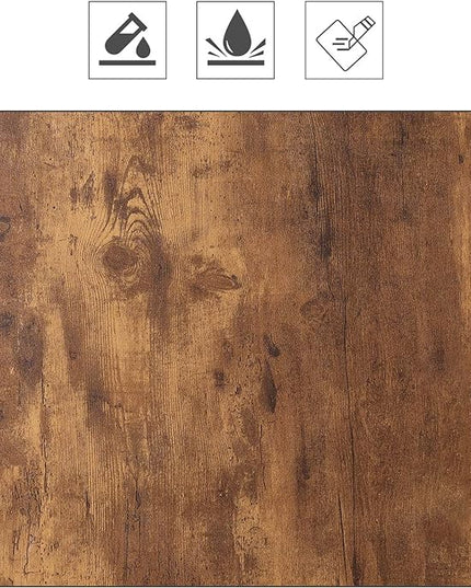 DlandHome Dining Table with 2 Chairs and 1 Bench Dining Room Sets Dining Table and Chairs Set,Rectangular Space-Saving Dinner Table with Two Benches for Kitchen,Retro - LeafyLoom