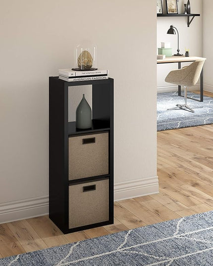 ClosetMaid 4548 Decorative Open Back 3-Cube Storage Organizer, Black - LeafyLoom