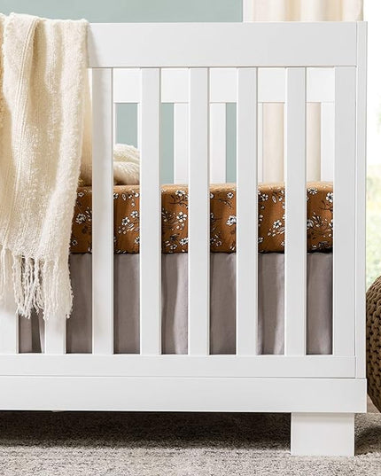 Babyletto Modo 3-in-1 Convertible Crib with Toddler Bed Conversion Kit in White, Greenguard Gold Certified - LeafyLoom