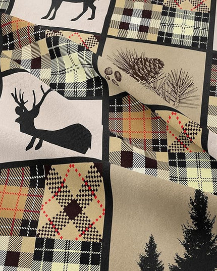 NINENINE Deer Bedding Set Camo American Flag Comforter Set Twin Bedding Set for Boys Hunting Bedding Set for Kids,Teen Camouflage Bedding Sets with 1 Comforter 1Pillowcase - LeafyLoom