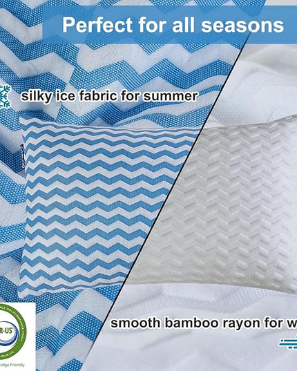 Pillows Queen Size Set of 2- Adjustable Firm Shredded Memory Foam Pillows - Side Sleeper Bed Pillows for Adults with Washable Cover and Bonus Foam Fill - LeafyLoom