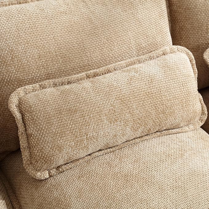 6 Seater Overstuffed Modular Sectional Sofa Cloud Couch with Double Chaise Lounge, U Shaped Chenille Upholstered Leisure Sofa&Couches with Memory Foam and Waist Pillows for Living Room Office - LeafyLoom