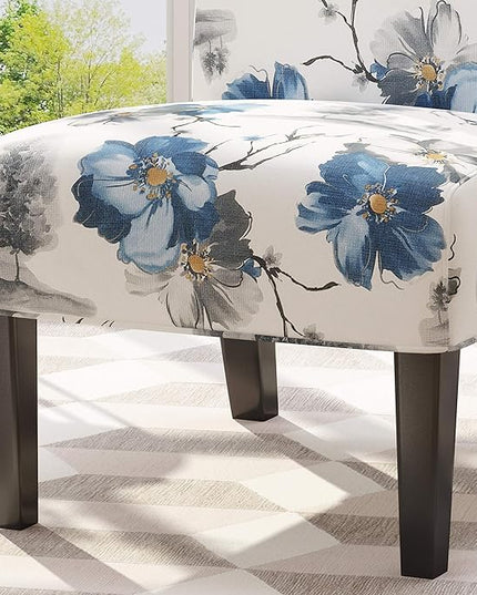Christopher Knight Home Kendal Traditional Fabric Accent Chair, Print, Matte Black, 22.5D x 29.5W x 32H in - LeafyLoom