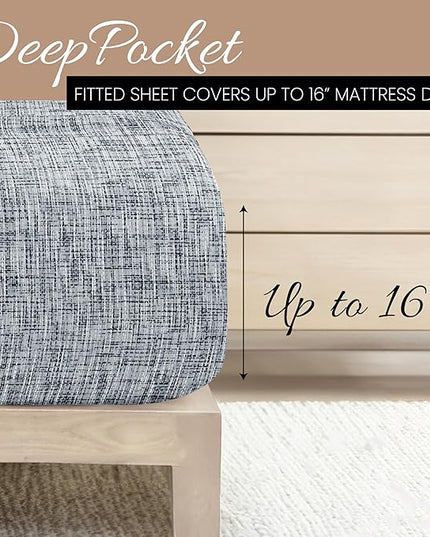 Linen Market 4 Piece California King Bedding Sheet Set (Light Blue) - Sleep Better Than Ever with These Ultra-Soft Cooling Bed Sheets for Your California King Size Bed - Deep Pocket Fits 16" Mattress - LeafyLoom