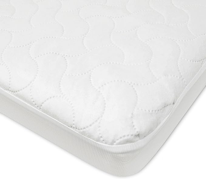 Delta Children Folding Portable Mini Baby Crib with Mattress + American Baby Waterproof Mini Crib Mattress Protector - LeafyLoom