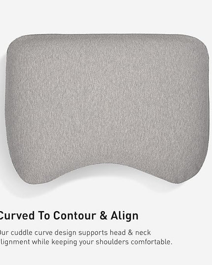 Bedgear Flow Cuddle Curve Pillow - Size 3.0 - Breathable Side Sleeper Pillow - Soft Bed Pillow - Hypoallergenic and Removable Cover - 20" W x 26" L x 6.5" H - LeafyLoom