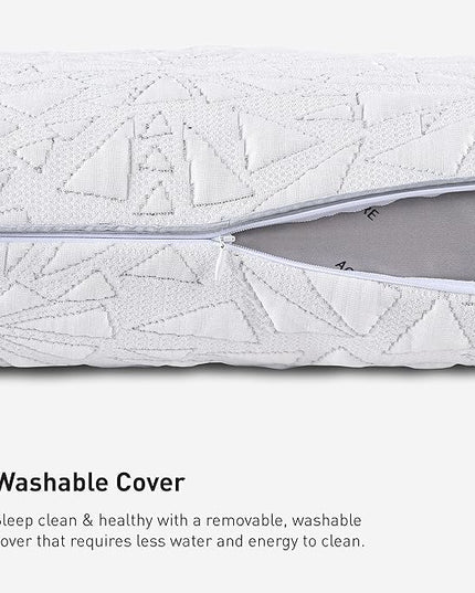 Bedgear Storm Performance Pillow - Size 0.0 - Cooling Bed Pillow for Hot Sleepers - Medium Firmness Pillow for All Sleep Positions, Hypoallergenic, Washable & Removable Cover - 20" W x 26" L x 4.75" H - LeafyLoom