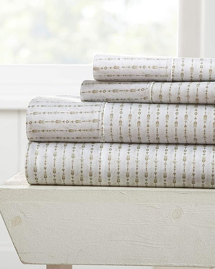 Linen Market 4 Piece King Bedding Sheet Set (Light Gray Hearts) - Sleep Better Than Ever with These Ultra-Soft & Cooling Bed Sheets for Your King Size Bed - Deep Pocket Fits 16" Mattress - LeafyLoom