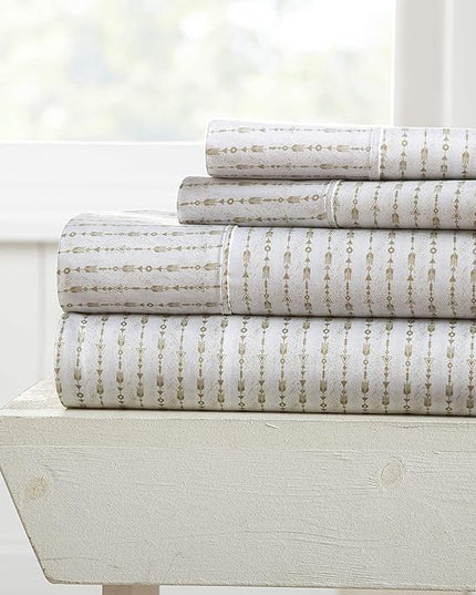 Linen Market 4 Piece Full Bedding Sheet Set (Light Gray Heart) - Sleep Better Than Ever with These Ultra-Soft & Cooling Bed Sheets for Your Full Size Bed - Deep Pocket Fits 16" Mattress - LeafyLoom