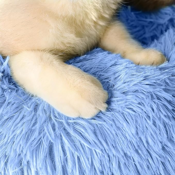 WESTERN HOME WH Calming Dog Bed & Cat Bed, Anti-Anxiety Donut Dog Cuddler Bed, Warming Cozy Soft Dog Round Bed, Dog Cat Cushion Bed for Small Medium Dogs and Cats WESTERNHOME