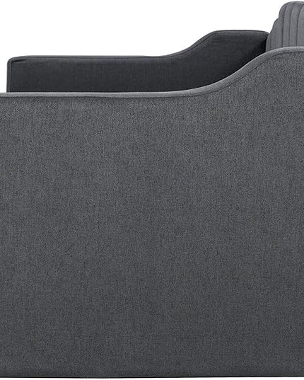 Twin Size Upholstered Daybed with Trundle, Twin Sofa Bed Day Bed for Living Room Bedroom Guest Room, Ideal Bed Frame for Home, No Box Spring Needed, Black - LeafyLoom