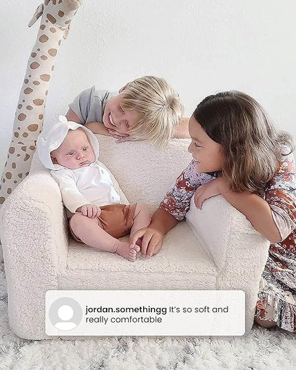 Delta Children Cozee Sherpa Chair, Pink - LeafyLoom