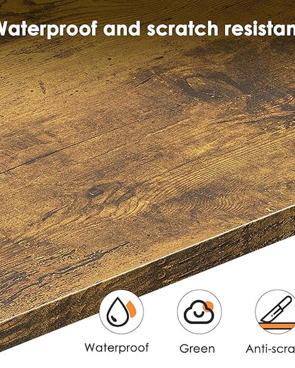 SogesHome 43.3'' Computer Desk, Home Office Work Table with 3-Drawers, Gaming Working Writing Table, Vintage Brown - LeafyLoom