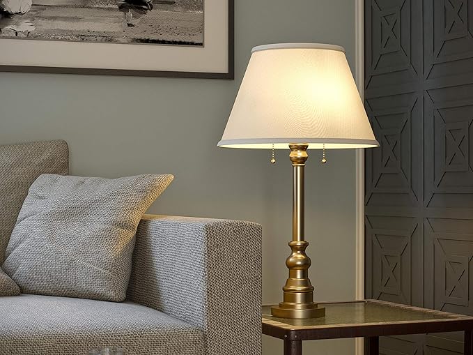 Kenroy Home 30437AB Spyglass Table Lamps, Large, Antique Brass - LeafyLoom