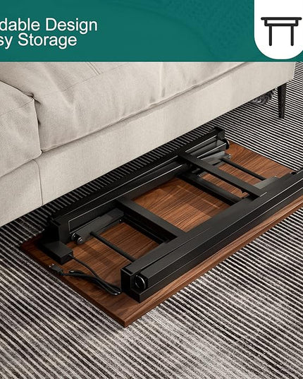 TEMI Computer Desk with Power Outlet - Portable Small with USB Ports, Durable Construction. Perfect Writing Desk, Study Table, and Office Table for Compact Spaces. Work Desk for Home Office Use. - LeafyLoom