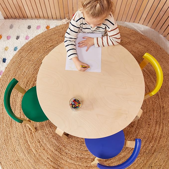 ECR4Kids ECRKids Seating, 5-Piece Table and Chairs Set, Assorted - LeafyLoom
