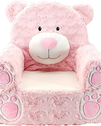 Animal Adventure | Sweet Seats | Pink Bear Children's Plush Chair - LeafyLoom