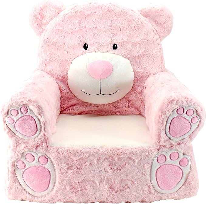 Animal Adventure | Sweet Seats | Pink Bear Children's Plush Chair - LeafyLoom