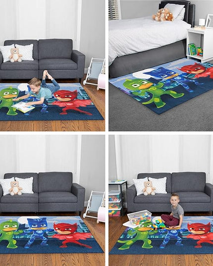 Franco Kids Room Non Slip Area Rug, 69 in x 52 in, PJ Masks - LeafyLoom