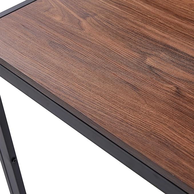 NicBex Dining Table Kitchen Table Modern Creative Design Veneered MDF Wood Structure Rectangular Dining Table, Easy Assembly, Walnut - LeafyLoom