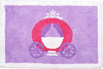 Hand Tufted Princess Bedroom or Bathroom Rug - 30x20 in; 100% Cotton Kids Bathroom Mat; Decorative Kids Area Rug - LeafyLoom